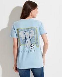 Ella Fit Powder Blue Soccer Tee MEDIUM